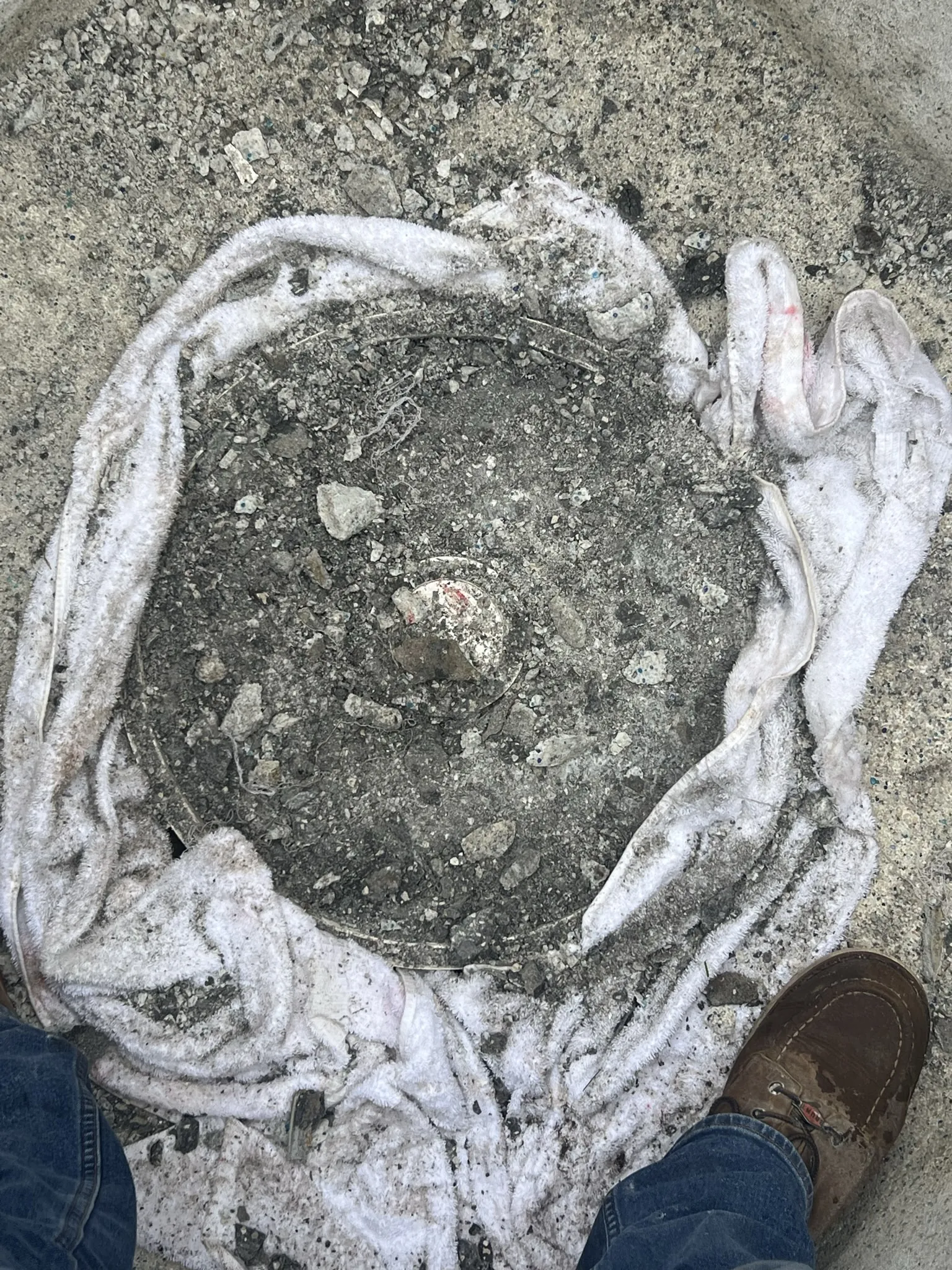 Soft gunite removed from around the spa main drain — Ormond Beach, FL