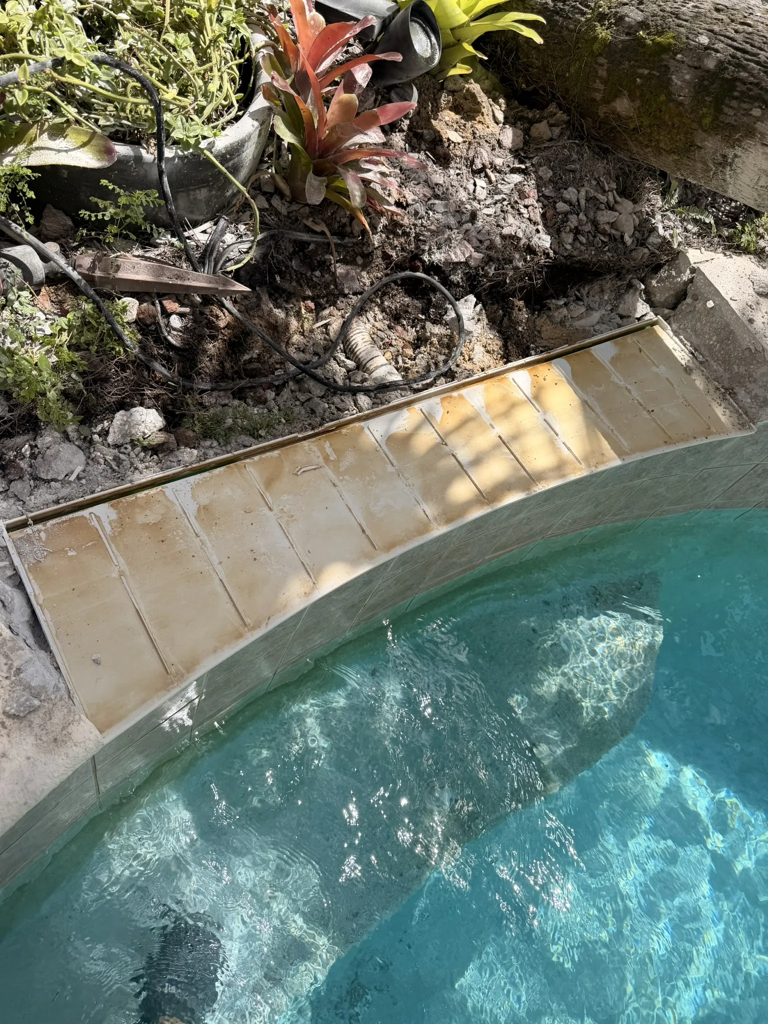 Old brittle sheer descent spillway removed from the beam — Palm Coast, FL